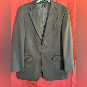 Bert Pulitzer SupraSuede Black Blazer 42L Faux Suede 1999–2002 Vintage
